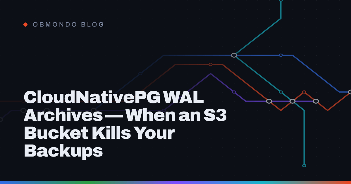CloudNativePG WAL Archives — When an S3 Bucket Kills Your Backups