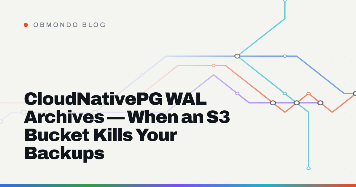 CloudNativePG WAL Archives — When an S3 Bucket Kills Your Backups